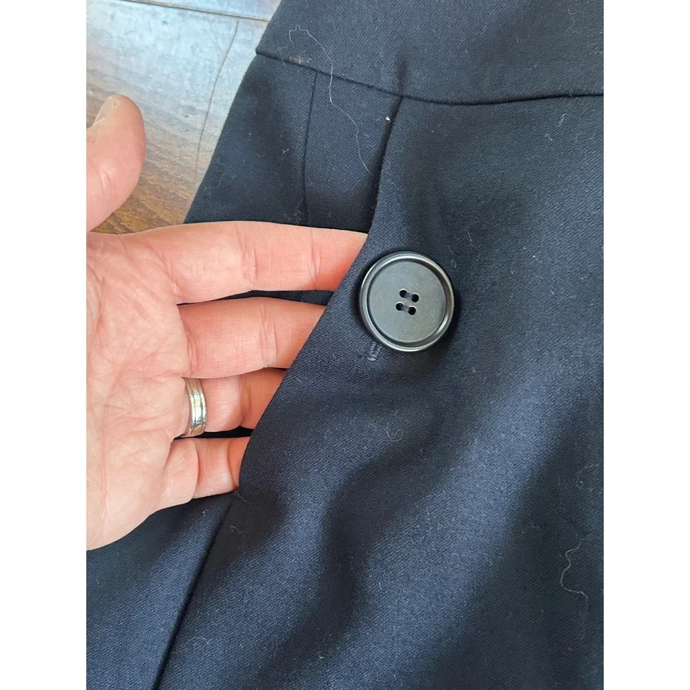 Talbots Petites Navy Blue Wool Blend Pencil Skirt Italian‎ Fabric 2 PETITE NWT